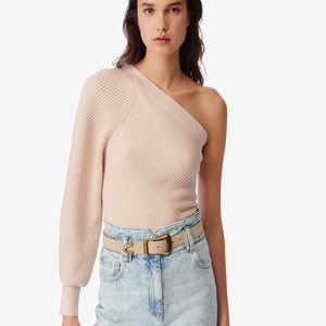 NWT IRO PELOPE ASYMMETRICAL SWEATER IN BEIGE